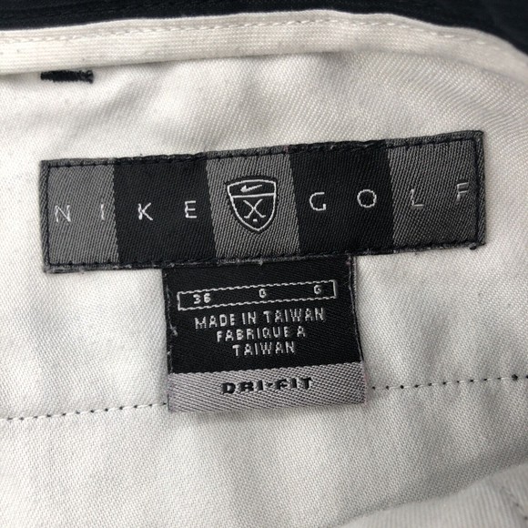 Nike Golf Mens 36 Pleated Bermuda Shorts Black Dri Fit 4 Pocket 9" Chino 186264 - Picture 3 of 9